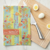 ヴィンテージオレンジ色の紺色のティータオルキッチンタオル キッチンタオル (四つ折り)