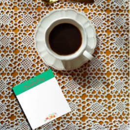 ヴィンテージオレンジ色の野生の花の水色 ノートパッド