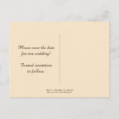 ヴィンテージオレンジ色の金ゴールドライブラリカード日付の保存 案内ポストカード (裏面)