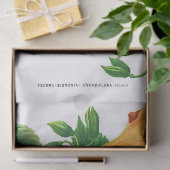 ヴィンテージオレンジ色の黄色い花の切り離し 薄葉紙 (ギフト)