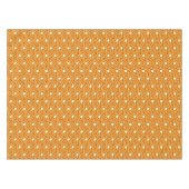 ヴィンテージオレンジ色ベージュトリプルスパイラルアラブ模様 テーブルクロス (正面(横))