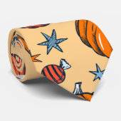 ヴィンテージオレンジ |ハロウィーングラフィック ネクタイ (ロール)