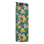 ヴィンテージオレンジ&レモンブロッサムパターン タンブラー (回転右)