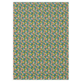 ヴィンテージオレンジ&レモンブロッサムパターン テーブルクロス (正面)