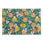 ヴィンテージオレンジ&レモンブロッサムパターン 枕カバー (裏面-右)