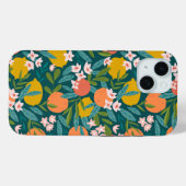 ヴィンテージオレンジ&レモンブロッサムパターン Case-Mate iPhoneケース (裏面 (横))