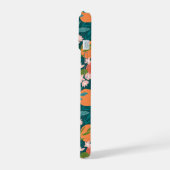 ヴィンテージオレンジ&レモンブロッサムパターン iPhone 15ケース (左側面)