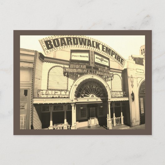 ヴィンテージオンザボードウォークインザアトランティックシティNJ ポストカード (正面)