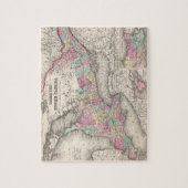 ヴィンテージオンタリオの地図（1857年） ジグソーパズル (縦)
