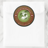 ヴィンテージオーガニックコーヒラベルテンプレート ラウンドシール (バッグ)