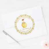 ヴィンテージオーガニックハニーラベルl白 ラウンドシール (封筒)