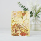 ヴィンテージオーキッドフラワーフラワーズアンティークフローラ ポストカード (スタンド正面)