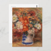 ヴィンテージオーギュストルノアールイエローピンクレッドブーケ ポストカード (正面/裏面)