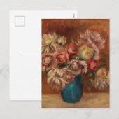 ヴィンテージオーギュストルノアール花 – 花瓶 シーズンポストカード (正面/裏面)