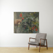 ヴィンテージオーギュストルノアール黄色ピンク花瓶 タペストリー (インサイチュ(横))