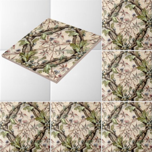 ヴィンテージオークとドングルズの模様 タイル