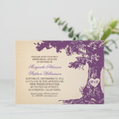 ヴィンテージオークの木のリハーサルディナー招待状 招待状 (スタンド正面)