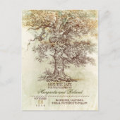 ヴィンテージオークの木は日付はがきを保存する 案内ポストカード (正面)