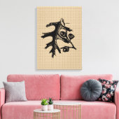 ヴィンテージオークオンキャンバス キャンバスプリント (インサイチュ (リビング))