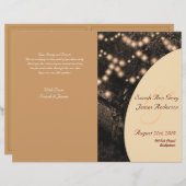 ヴィンテージオークツリーお祝い結婚式プログラム (正面/裏面)