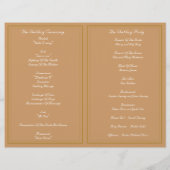 ヴィンテージオークツリーお祝い結婚式プログラム (裏面)