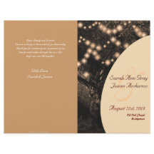 ヴィンテージオークツリーお祝い結婚式プログラム