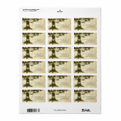 ヴィンテージオークツリーのストリングラ結婚イト ラベル (フルシート)