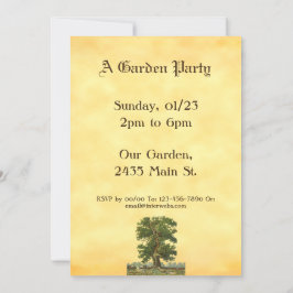 ヴィンテージオークツリーカスタムパーティの招待状 招待状