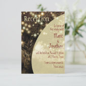 ヴィンテージオークツリーナイトライトウエディングレセプション エンクロージャーカード (スタンド正面)