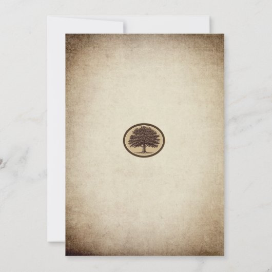 ヴィンテージオークツリーファミリーエレガント懇親会招待状 招待状 (裏面)