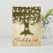 ヴィンテージオークツリーラ結婚イトのテーブル番号カード 招待状 (スタンド正面)