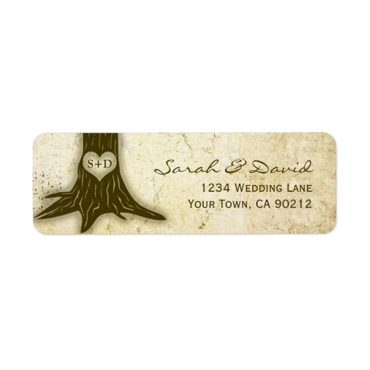 ヴィンテージオークツリー文字列ラ結婚イトの戻り値 ラベル (正面)