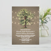 ヴィンテージオークツリー素朴ライト結婚式招待状 招待状 (スタンド正面)