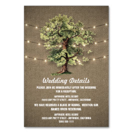 ヴィンテージオークツリー素朴披露宴+ホテルカード テーブルナンバー