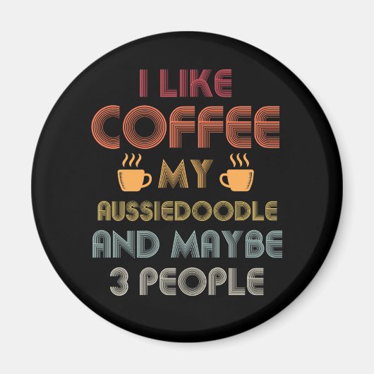 ヴィンテージオーシドードル犬のオーナーコーヒーラバーズ引用文 マグネット (正面)