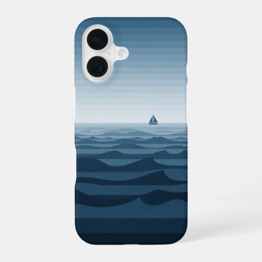 ヴィンテージオーシャンホライズンライン iPhone 16ケース (裏面)