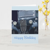 ヴィンテージオースティンシニア誕生日 カード (黄色い花)