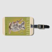 ヴィンテージオーストラリアのコアラ旅行ポスター ラゲッジタグ (正面横)