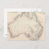 ヴィンテージオーストラリアの地図(1848年) ポストカード (正面/裏面)