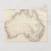 ヴィンテージオーストラリアの地図(1848年) ポストカード (正面)