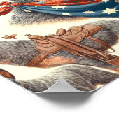 ヴィンテージオーストラリアキャトルドッグイラストレーション ポスター (角)