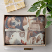 ヴィンテージオーストラリアキャトルドッグイラストレーション 薄葉紙 (ギフト)