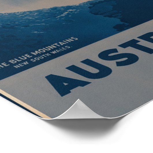 ヴィンテージオーストラリアブルーマウンテンズニューサウスウェールズ ポスター (角)