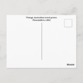 ヴィンテージオーストラリア旅行はがき ポストカード (裏面)