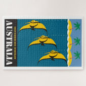 ヴィンテージオーストラリア旅行イラストレーション ジグソーパズル (横)