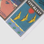 ヴィンテージオーストラリア旅行ポスターDecompage Collage 薄葉紙 (詳細)