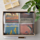 ヴィンテージオーストラリア旅行ポスターDecompage Collage 薄葉紙 (ギフト)