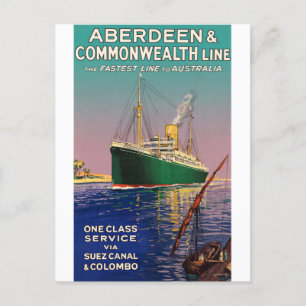 ヴィンテージオーストラリア海ライナー用旅行はがき ポストカード