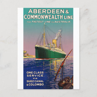 ヴィンテージオーストラリア海ライナー用旅行はがき ポストカード