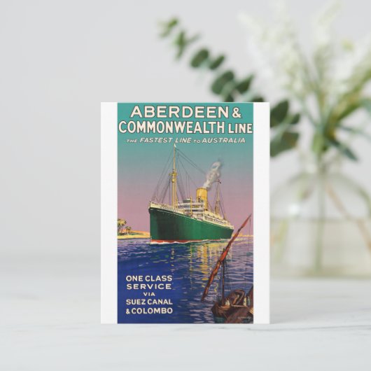 ヴィンテージオーストラリア海ライナー用旅行はがき ポストカード (スタンド正面)